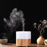 Wood Clock Ultrasonic Aroma Diffuser with Bluetooth Speaker - 300 ml