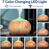 Light Bamboo Ultrasonic Aroma Diffuser with Bluetooth Speaker - 500 ml