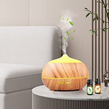 Light Bamboo Ultrasonic Aroma Diffuser with Bluetooth Speaker - 500 ml