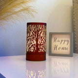 Bronze Forest Cylinder Oil Burner Lamp