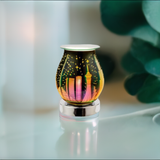 3D City Oil Burner Lamp
