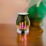 3D City Oil Burner Lamp