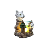 Wolves Oil Burner Lamp