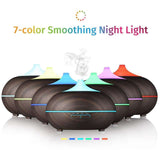Dark Bamboo Ultrasonic Aroma Diffuser with Bluetooth Speaker - 500 ml