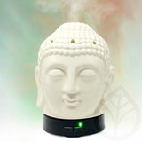 White Buddha Ceramic Ultrasonic Aroma Diffuser - Multicolor Lights - 100ml