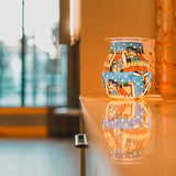 Colorful Town Oil Burner Lamp