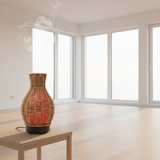 Rattan Ultrasonic Aroma Diffuser - Multicolor Lights - 100 ml