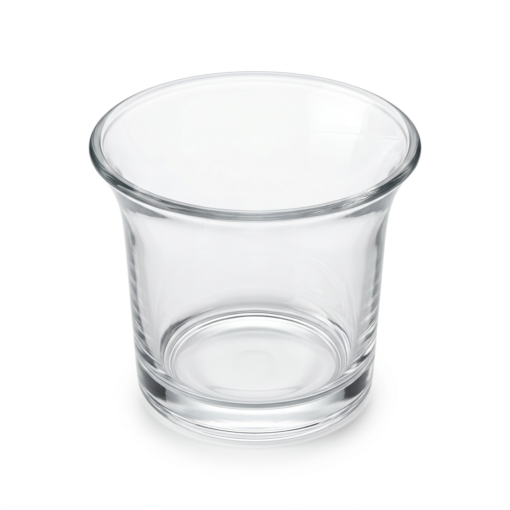 Clear replacement dish for Large Metal Oil Burners on a white background