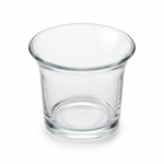 Clear replacement dish for Large Metal Oil Burners on a white background