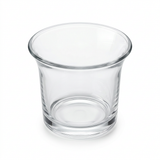 Clear replacement dish for Large Metal Oil Burners on a white background